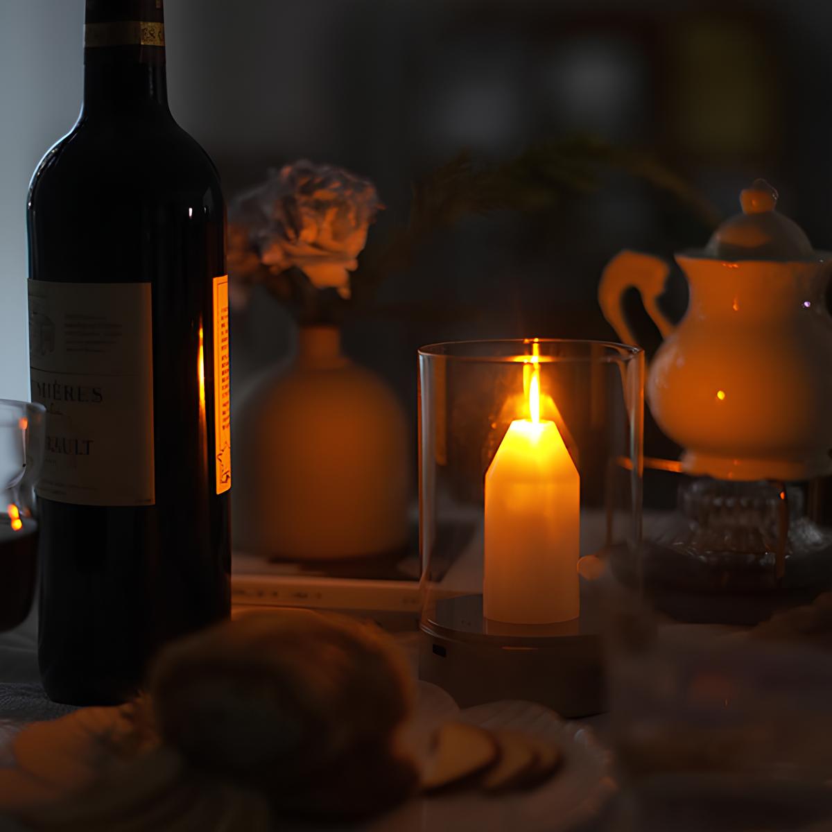 LED Kerze mit Handbewegung – Dimmbar, wiederaufladbar & stilvolles Design