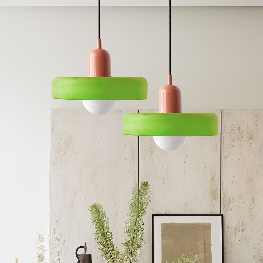Hängeleuchte Glas bunt – StiloGlas Design mit G9 Fassung & verstellbarer Aufhängung