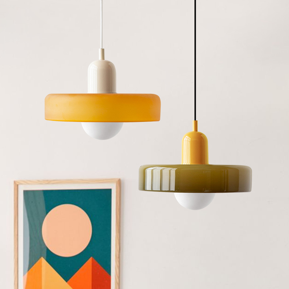 Hängeleuchte Glas bunt – StiloGlas Design mit G9 Fassung & verstellbarer Aufhängung