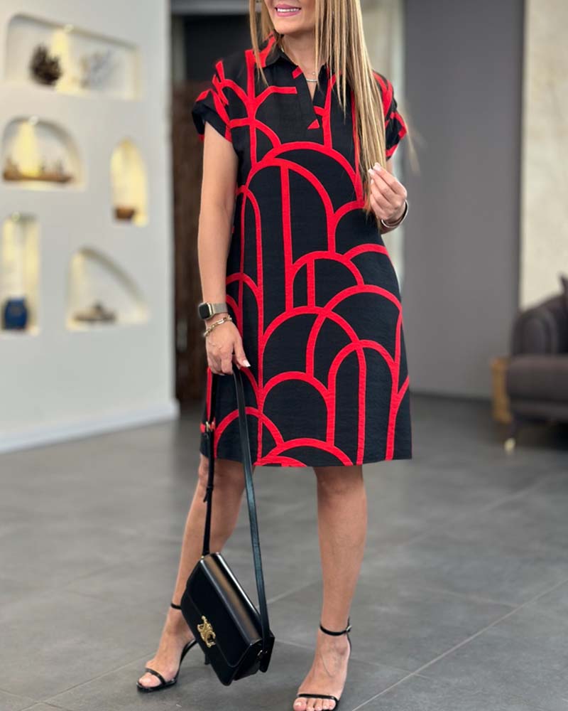 Kleid mit Seitentaschen Elegant Sommerkleid Freizeit
