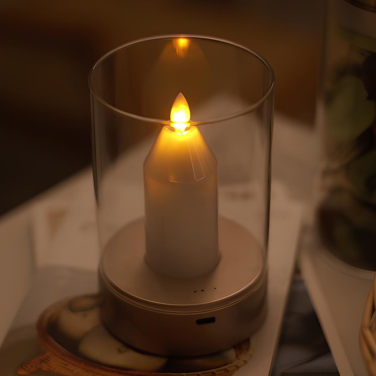 LED Kerze mit Handbewegung – Dimmbar, wiederaufladbar & stilvolles Design