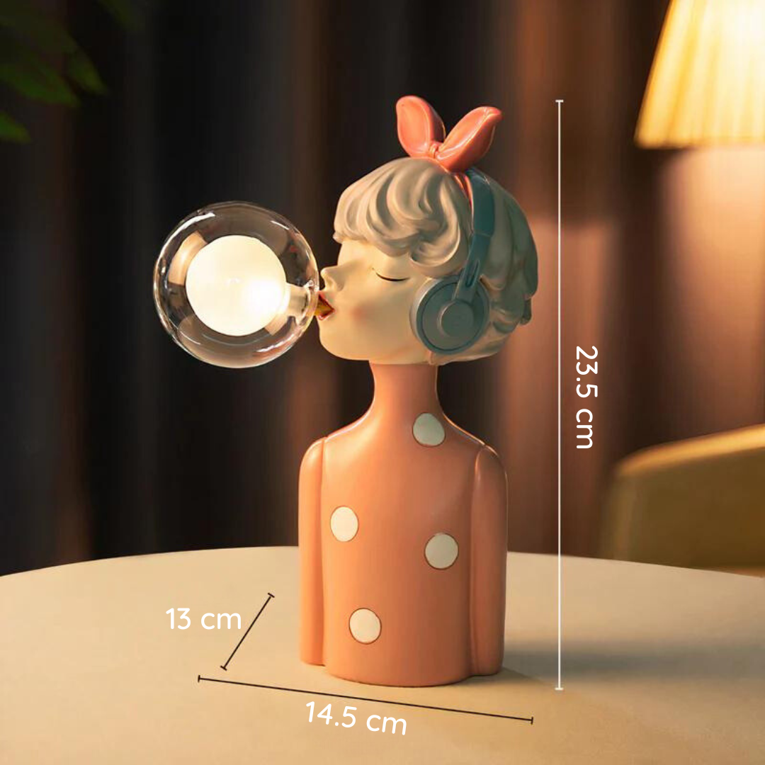 Tischlampe Holz Glas – Handgefertigt mit USB-Anschluss für Wohn- & Schlafzimmer