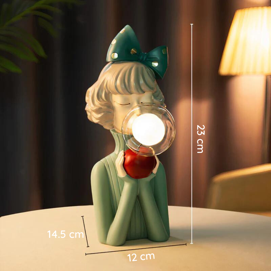 Tischlampe Holz Glas – Handgefertigt mit USB-Anschluss für Wohn- & Schlafzimmer