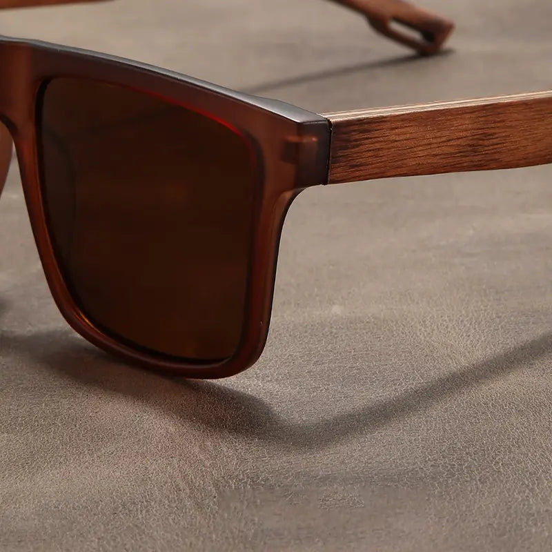 Sonnenbrille Unisex – Holzrahmen – UV400 Schutz – Ideal für Sommer & Freizeit