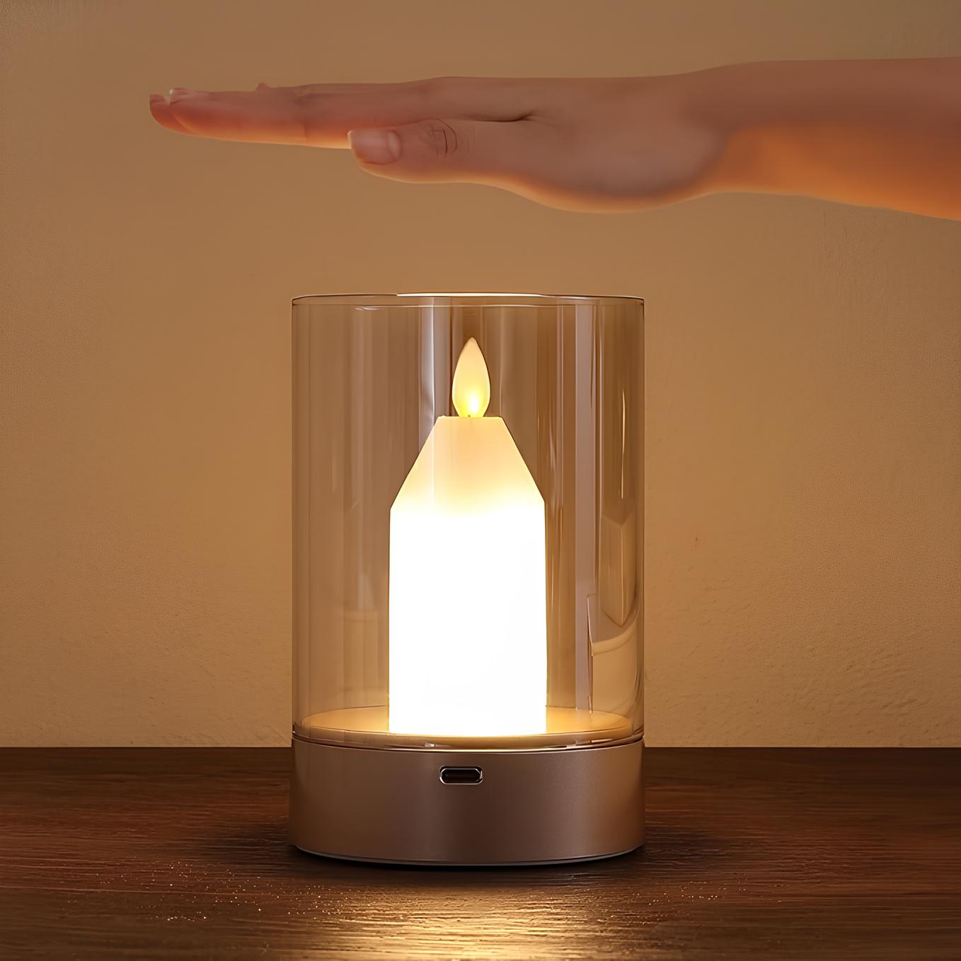 LED Kerze mit Handbewegung – Dimmbar, wiederaufladbar & stilvolles Design