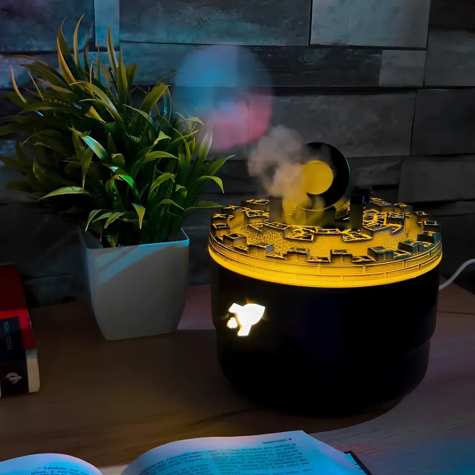 USB Luftbefeuchter mit LED Licht – 200ml, leise Ultraschall, Aroma & Timerfunktion