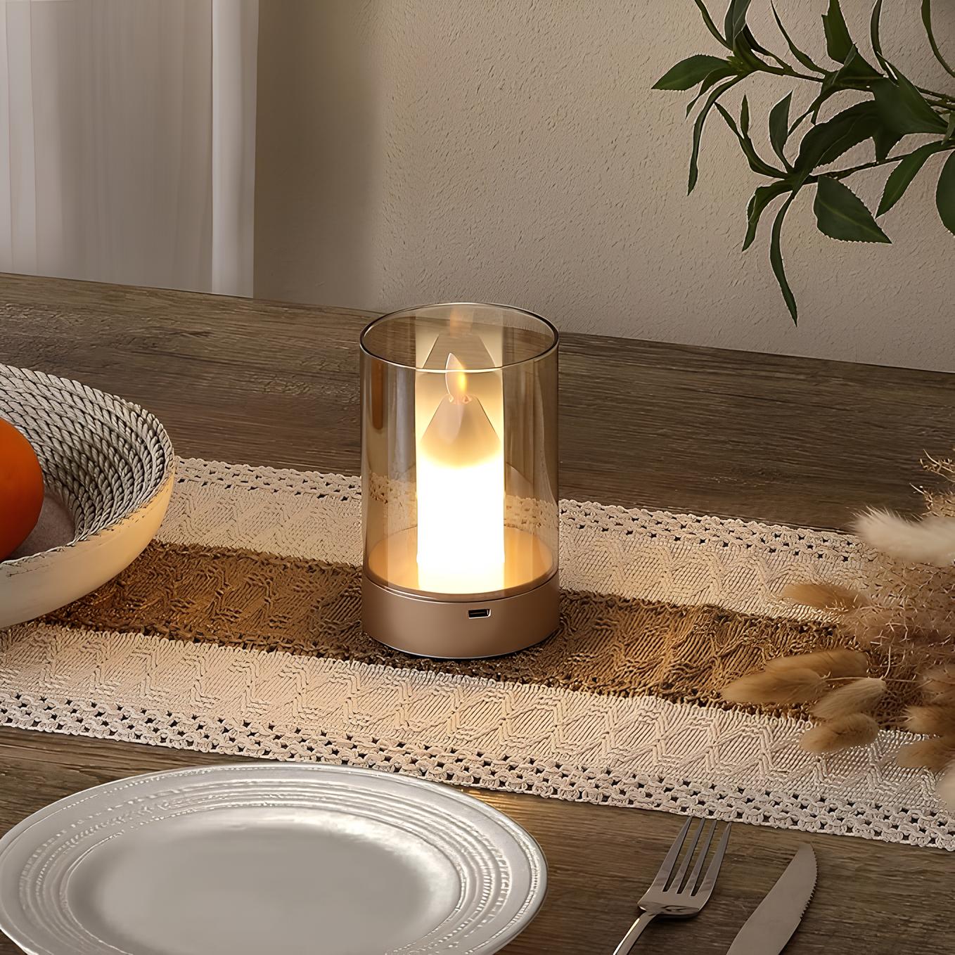 LED Kerze mit Handbewegung – Dimmbar, wiederaufladbar & stilvolles Design
