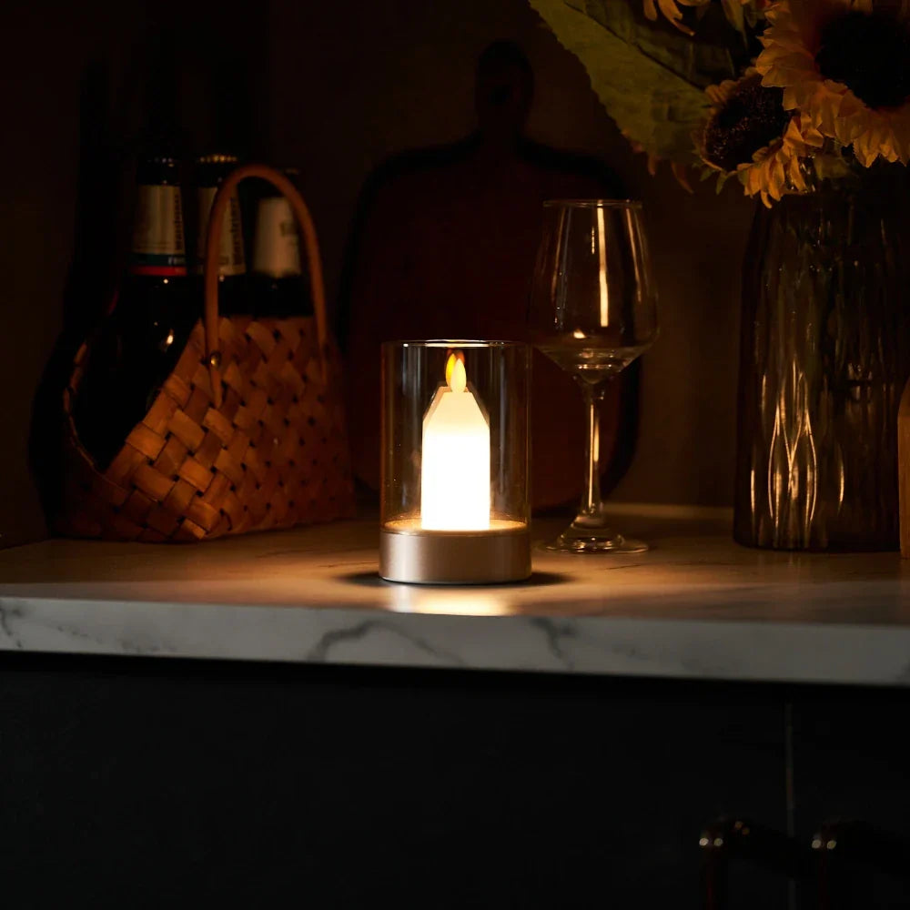 LED Kerze mit Handbewegung – Dimmbar, wiederaufladbar & stilvolles Design