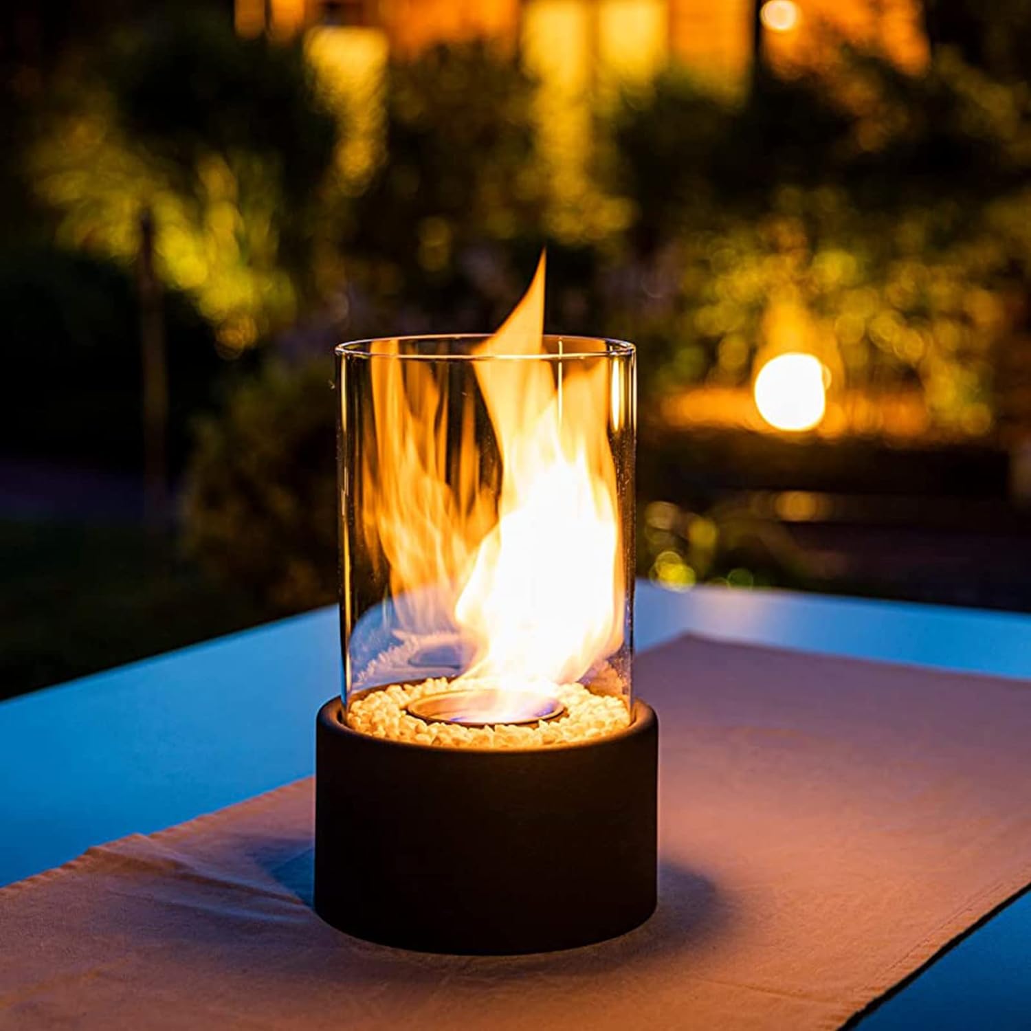 Öllampe Glas Metall – Klassische Tischleuchte mit Löschvorrichtung & dekorativem Flammenspiel