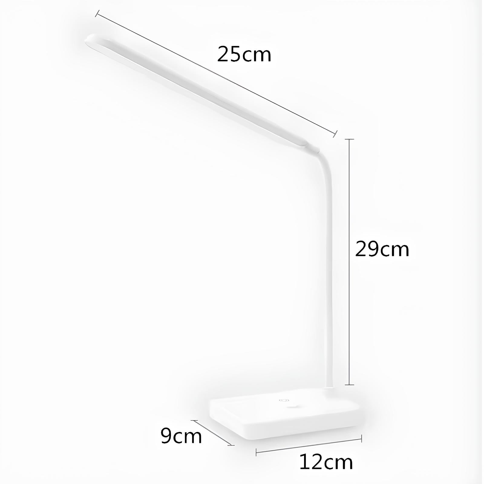 LED Schreibtischlampe dimmbar – Flexibler Arm, USB oder Stecker, 3 Lichtfarben