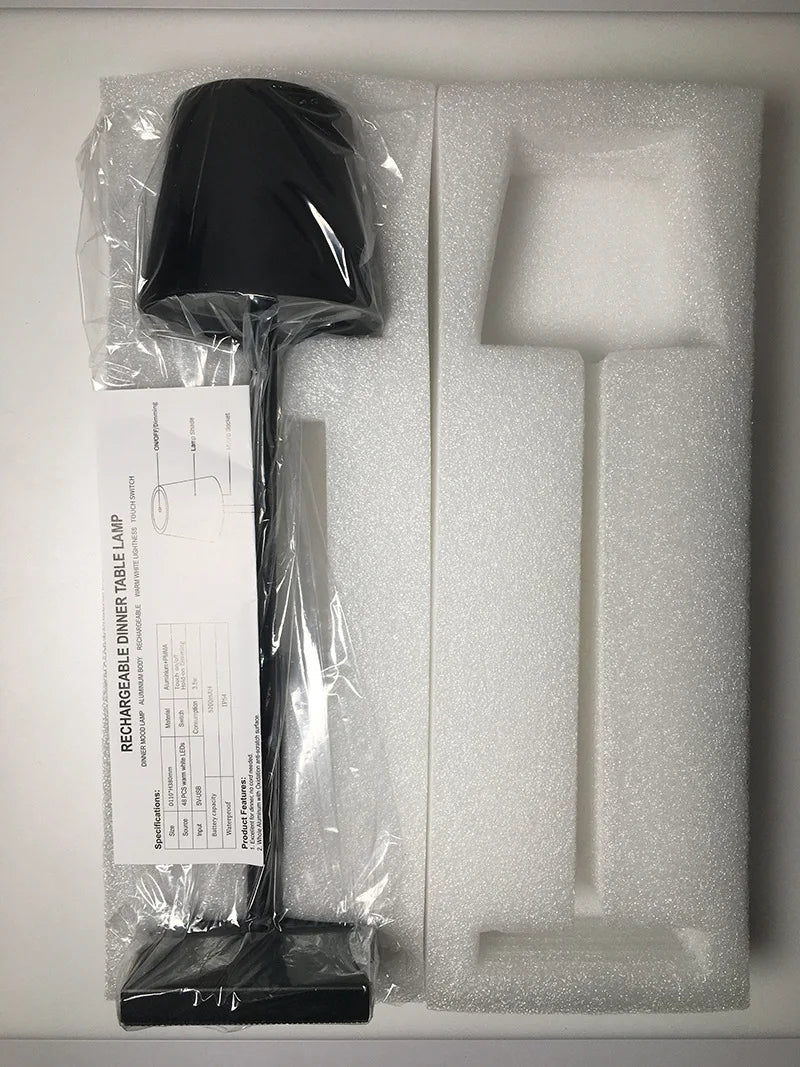 LED Tischlampe kabellos – Aluminium dimmbar mit Touch & Akku bis 28h