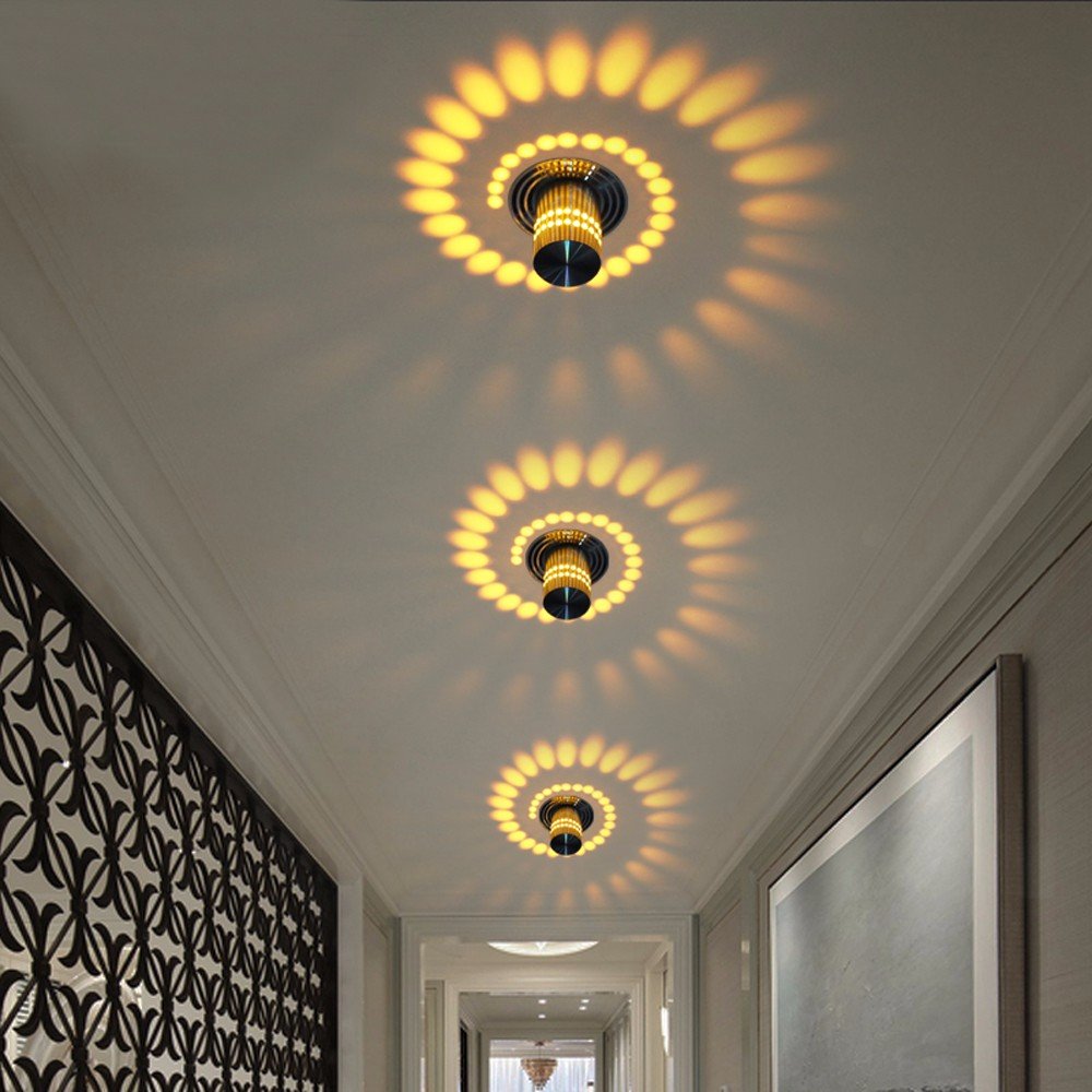 LED Spiral-Leuchte – Aluminium, Decke & Wand, 7 Farben, Modernes Design