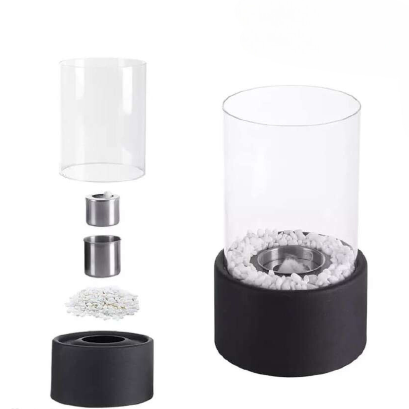 Öllampe Glas Metall – Klassische Tischleuchte mit Löschvorrichtung & dekorativem Flammenspiel