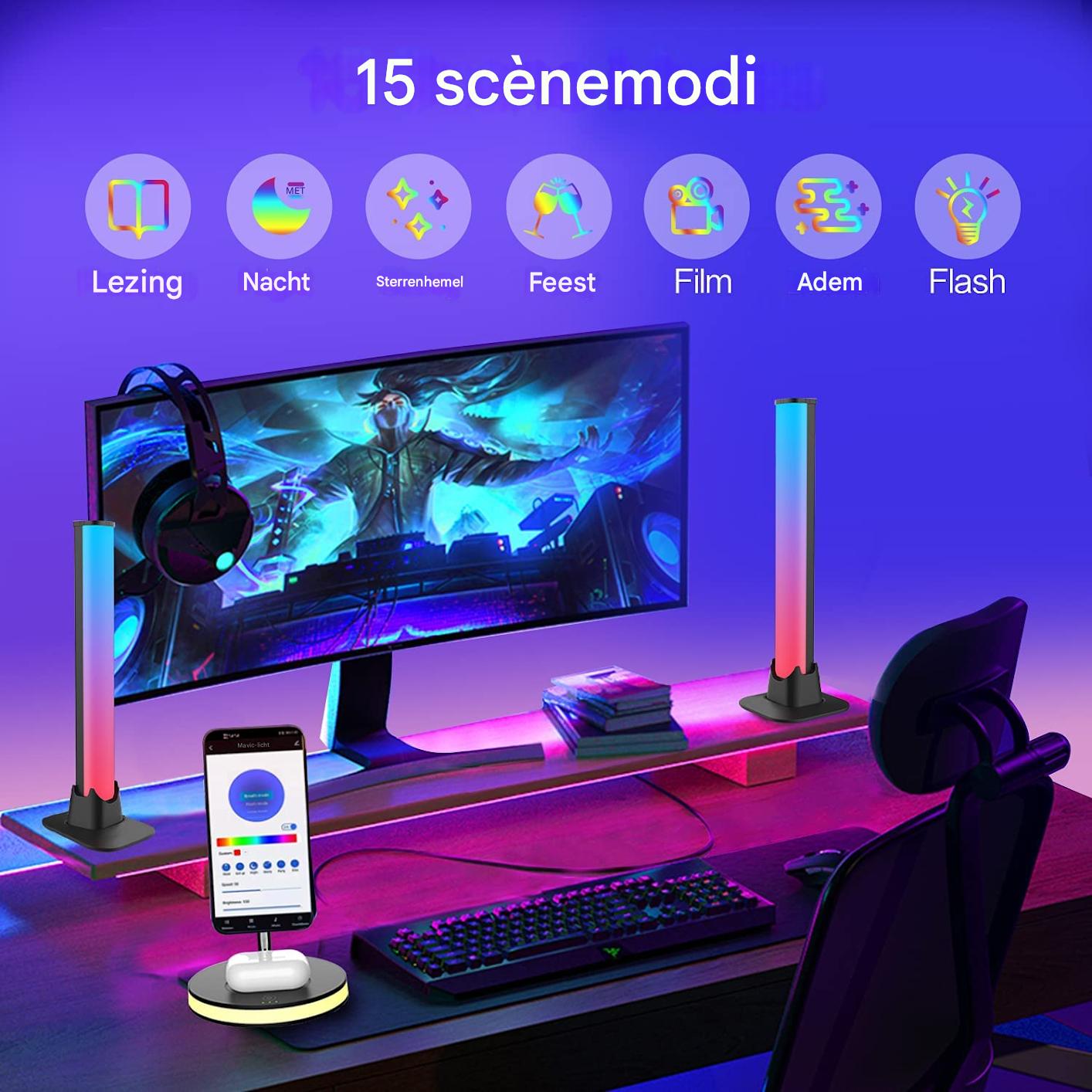 LED Lichtleisten Musiksteuerung – Farbwechsel App-gesteuert für Gaming & TV