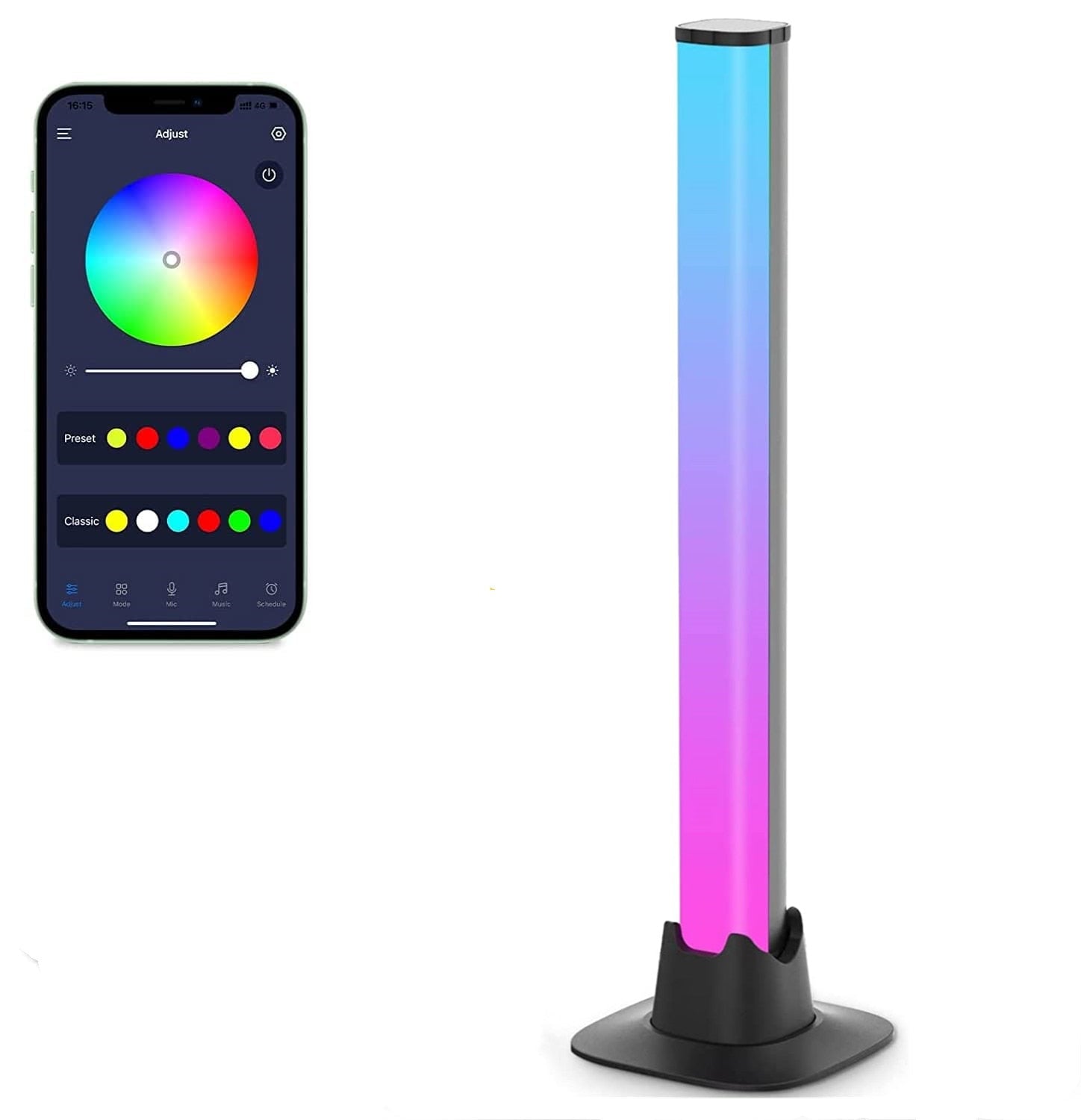 LED Lichtleisten Musiksteuerung – Farbwechsel App-gesteuert für Gaming & TV