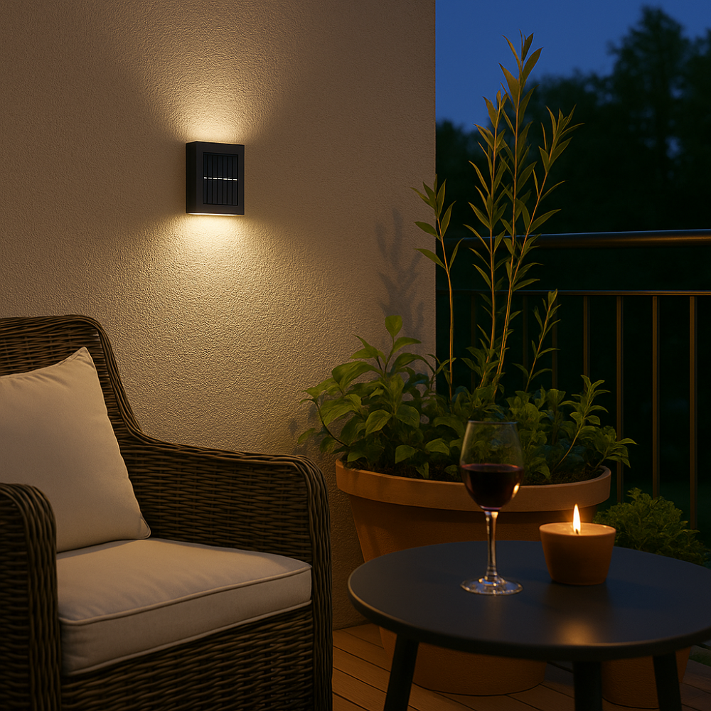 Solar Wandleuchte Außenbereich – Wetterfest & Automatischer Sensor
