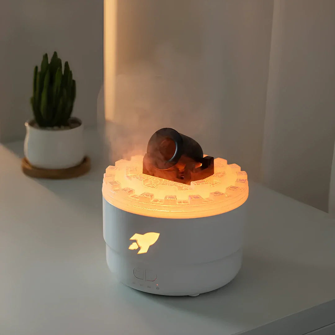 USB Luftbefeuchter mit LED Licht – 200ml, leise Ultraschall, Aroma & Timerfunktion