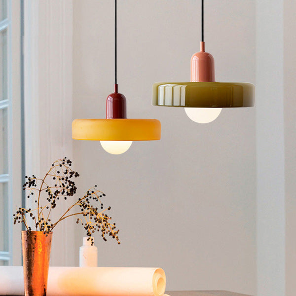 Hängeleuchte Glas bunt – StiloGlas Design mit G9 Fassung & verstellbarer Aufhängung