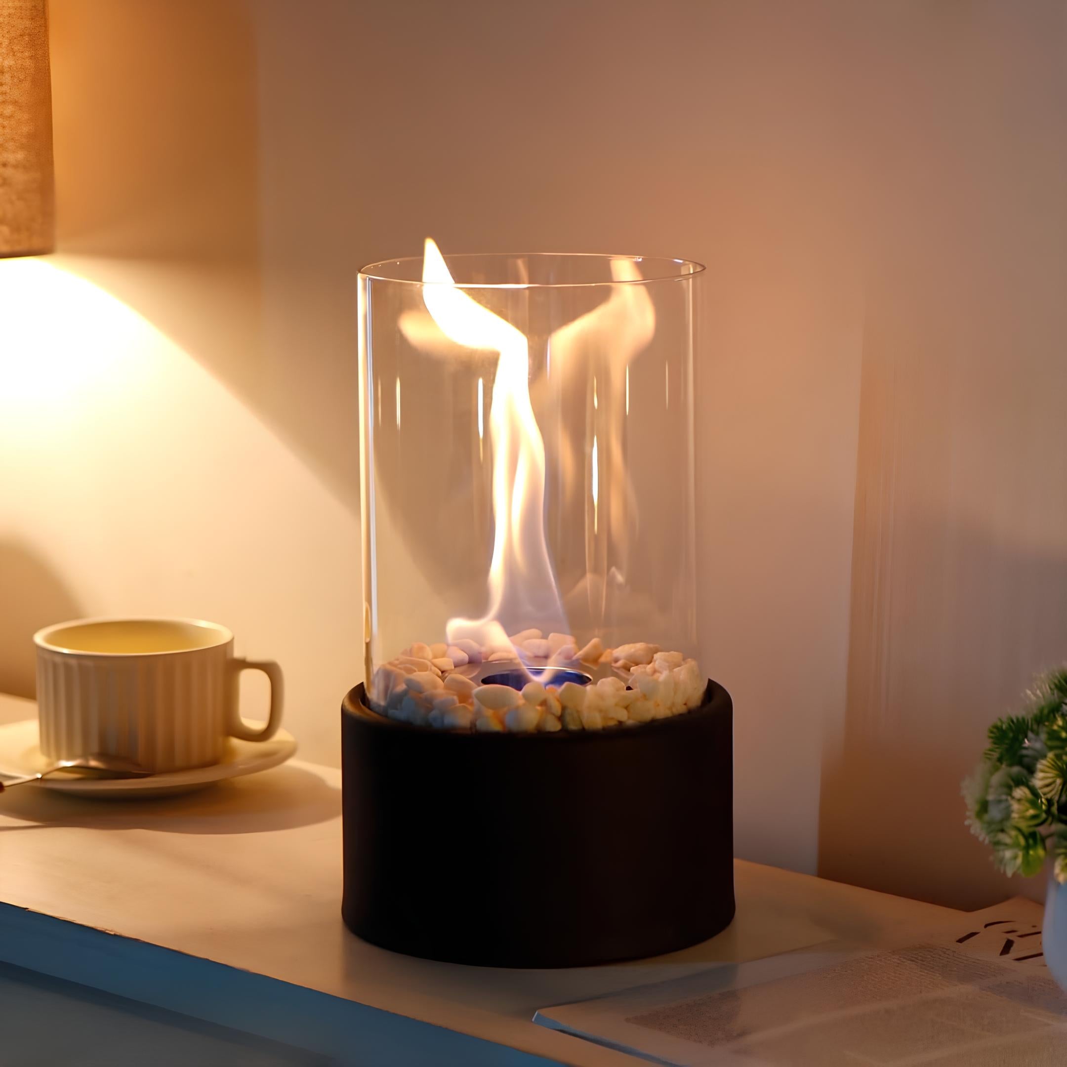 Öllampe Glas Metall – Klassische Tischleuchte mit Löschvorrichtung & dekorativem Flammenspiel