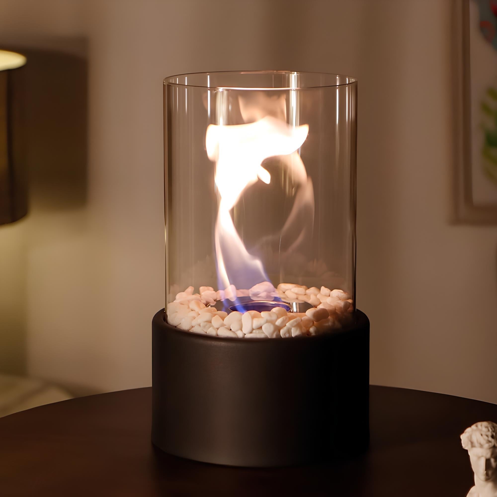 Öllampe Glas Metall – Klassische Tischleuchte mit Löschvorrichtung & dekorativem Flammenspiel