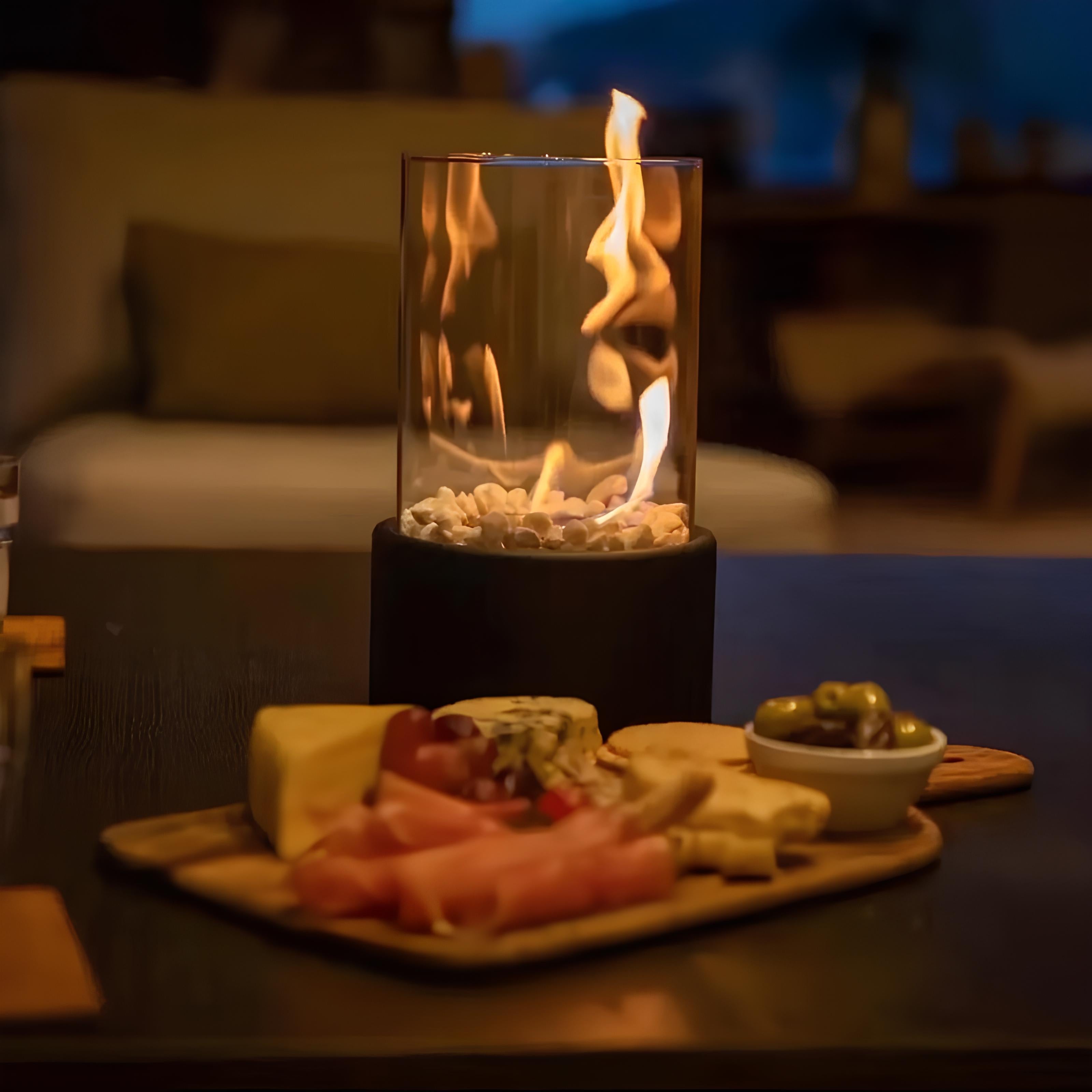 Öllampe Glas Metall – Klassische Tischleuchte mit Löschvorrichtung & dekorativem Flammenspiel