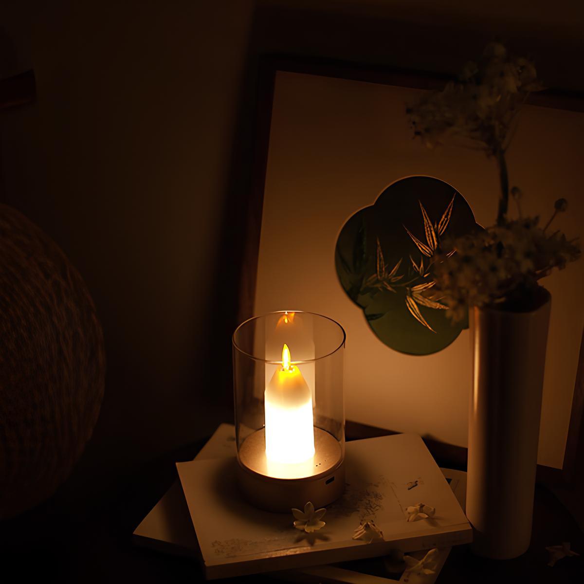 LED Kerze mit Handbewegung – Dimmbar, wiederaufladbar & stilvolles Design