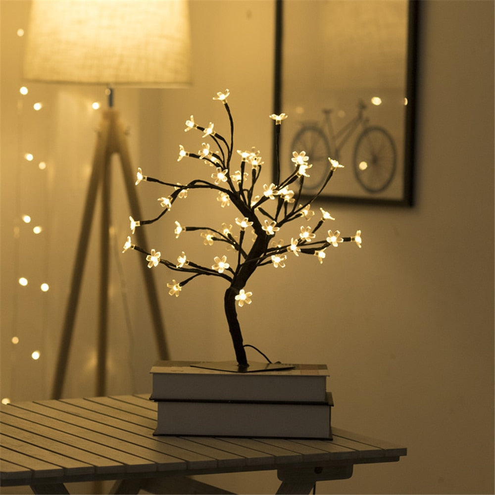LED Kirschblütenbaum – 45 cm, warmweiß, USB-betrieben, 48 LEDs