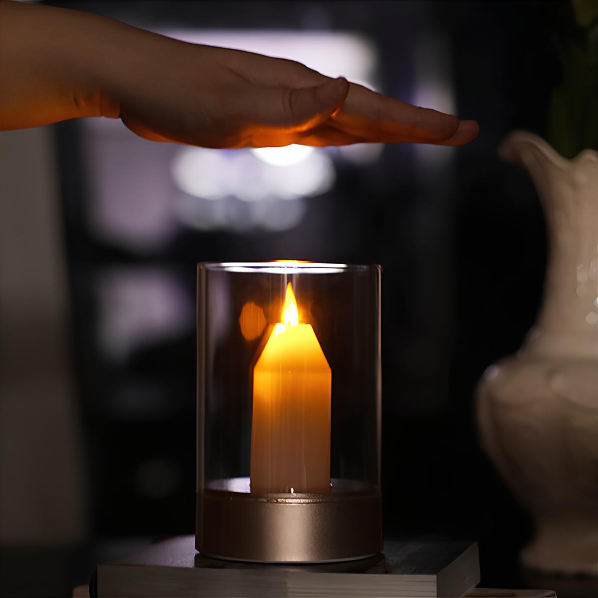 LED Kerze mit Handbewegung – Dimmbar, wiederaufladbar & stilvolles Design