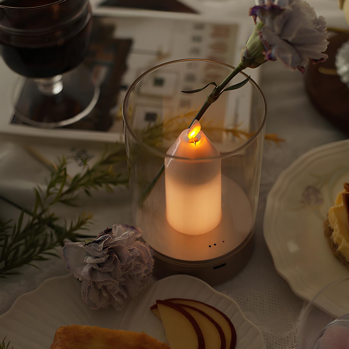LED Kerze mit Handbewegung – Dimmbar, wiederaufladbar & stilvolles Design