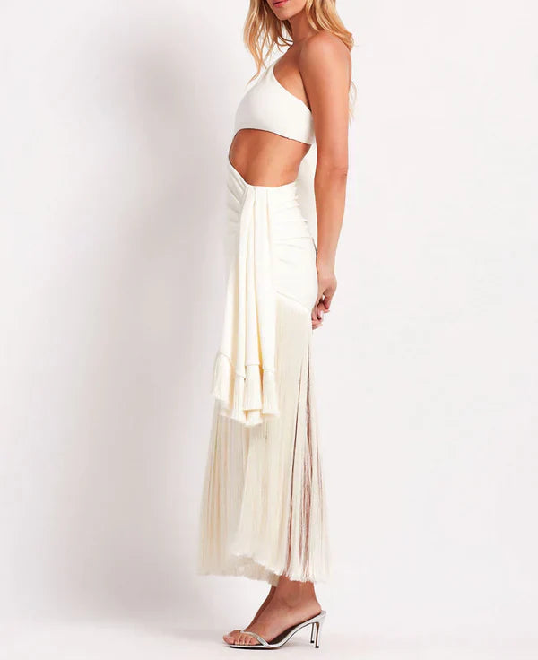 Kleid mit offenem Rücken Sommerkleid elegant für Hochzeit und Freizeit