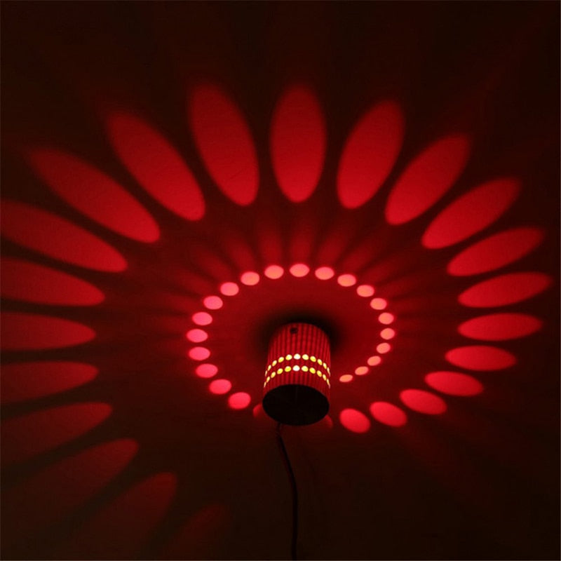 LED Spiral-Leuchte – Aluminium, Decke & Wand, 7 Farben, Modernes Design