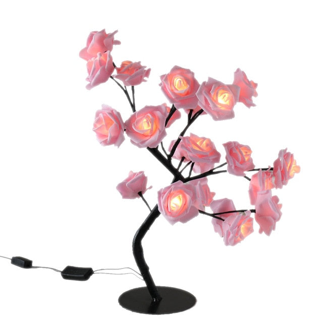 LED Rosenbaum Dekoleuchte – 45 cm, warmweiß, biegsame Äste, USB oder Batteriebetrieb
