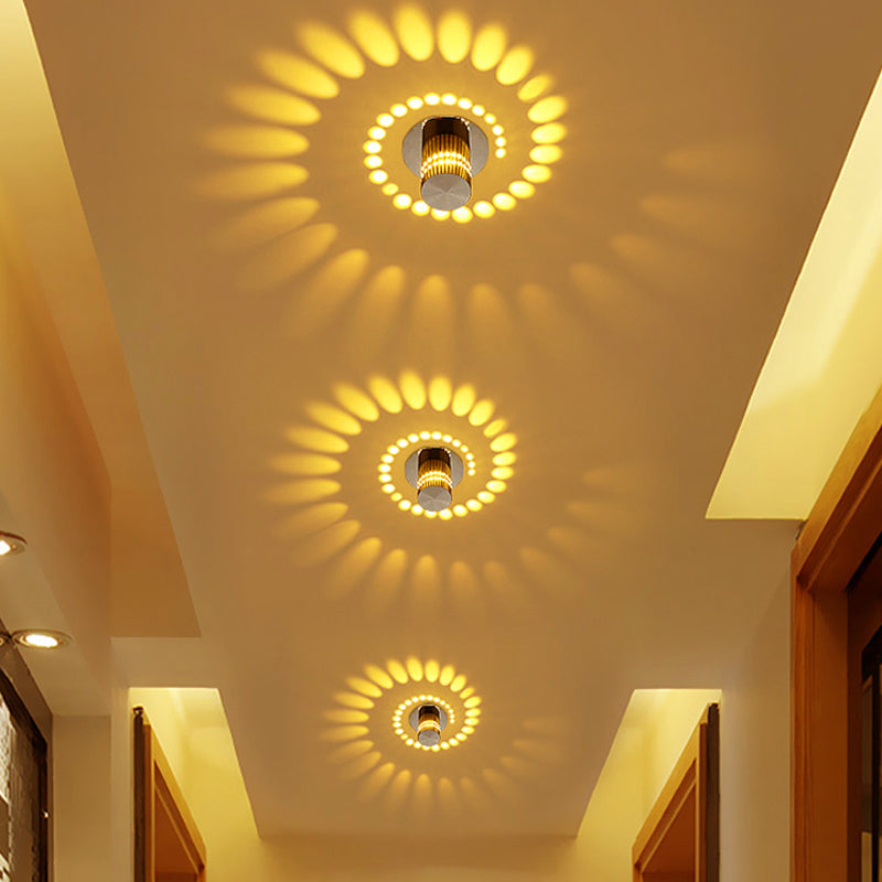 LED Spiral-Leuchte – Aluminium, Decke & Wand, 7 Farben, Modernes Design