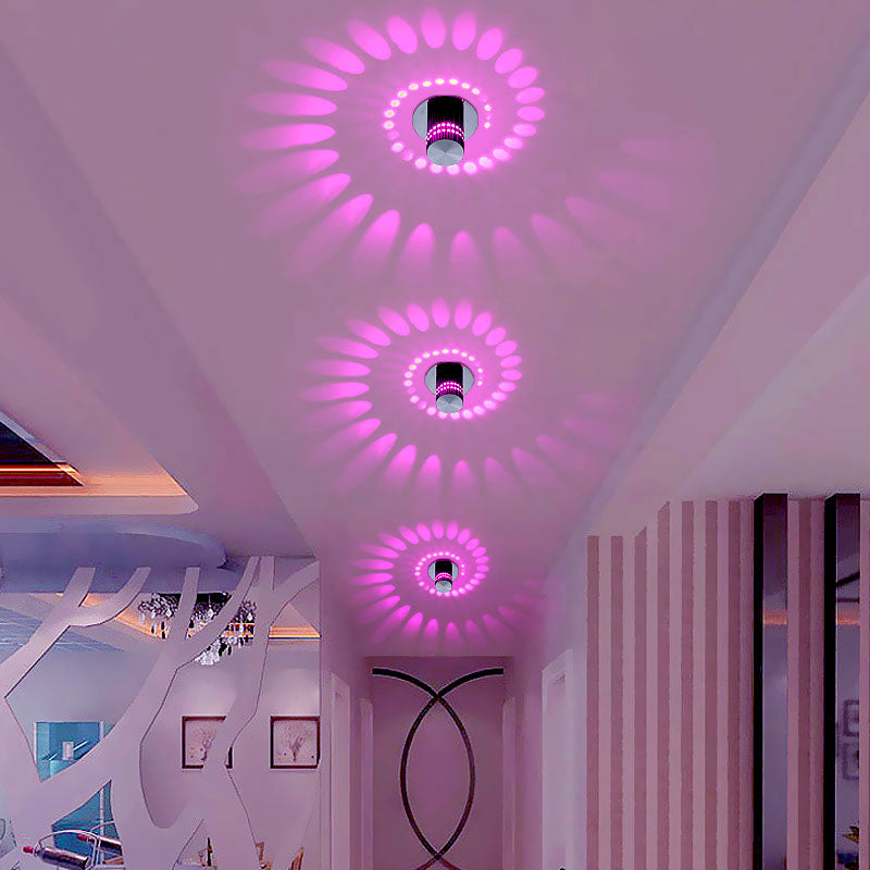 LED Spiral-Leuchte – Aluminium, Decke & Wand, 7 Farben, Modernes Design