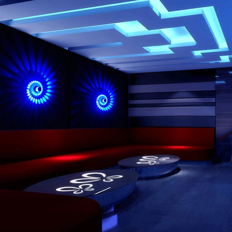 LED Spiral-Leuchte – Aluminium, Decke & Wand, 7 Farben, Modernes Design