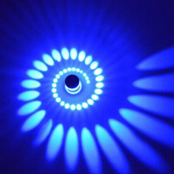 LED Spiral-Leuchte – Aluminium, Decke & Wand, 7 Farben, Modernes Design
