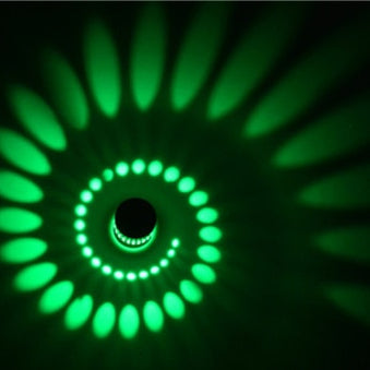 LED Spiral-Leuchte – Aluminium, Decke & Wand, 7 Farben, Modernes Design