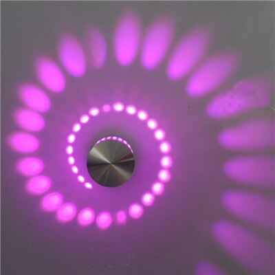 LED Spiral-Leuchte – Aluminium, Decke & Wand, 7 Farben, Modernes Design