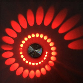 LED Spiral-Leuchte – Aluminium, Decke & Wand, 7 Farben, Modernes Design
