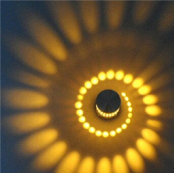 LED Spiral-Leuchte – Aluminium, Decke & Wand, 7 Farben, Modernes Design