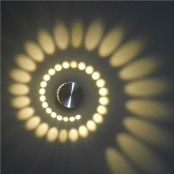 LED Spiral-Leuchte – Aluminium, Decke & Wand, 7 Farben, Modernes Design