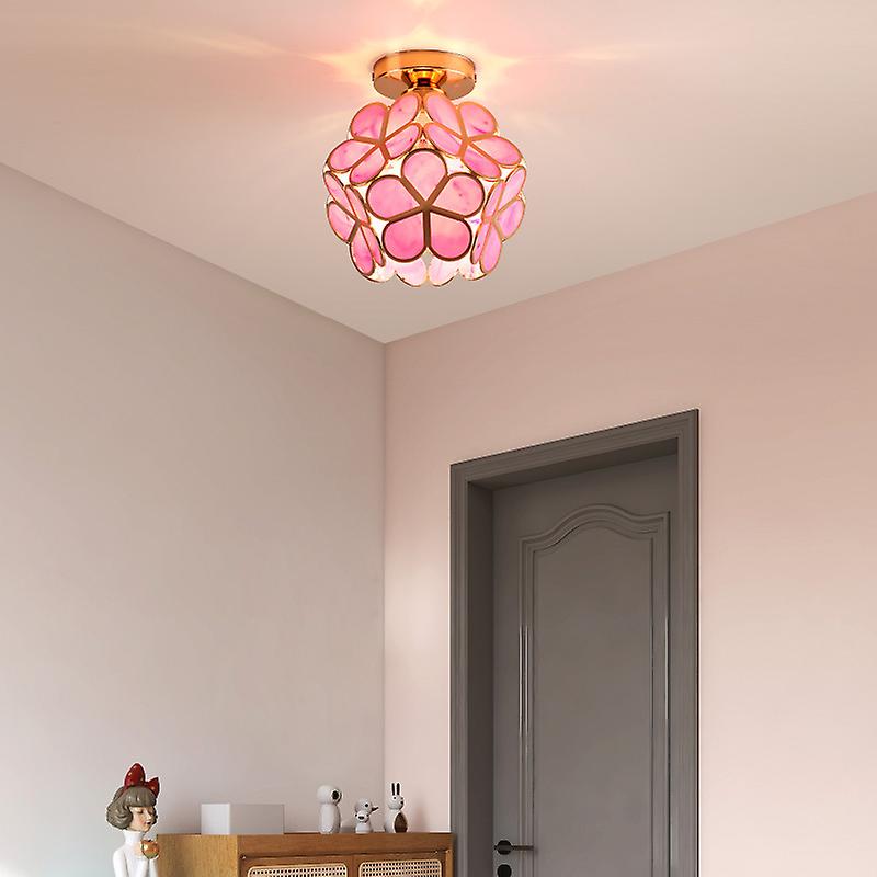 Deckenleuchte Blumen Glas – Florales Design mit E27-Fassung für Flur & Wohnraum