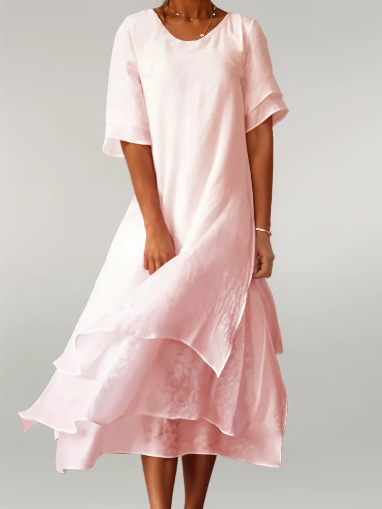Sommerkleid Lang Leinen Freizeitkleid ärmellos Luftig