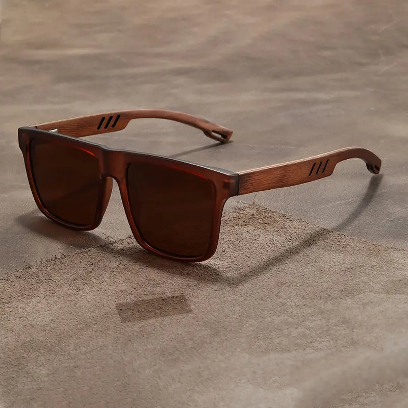 Sonnenbrille Unisex – Holzrahmen – UV400 Schutz – Ideal für Sommer & Freizeit
