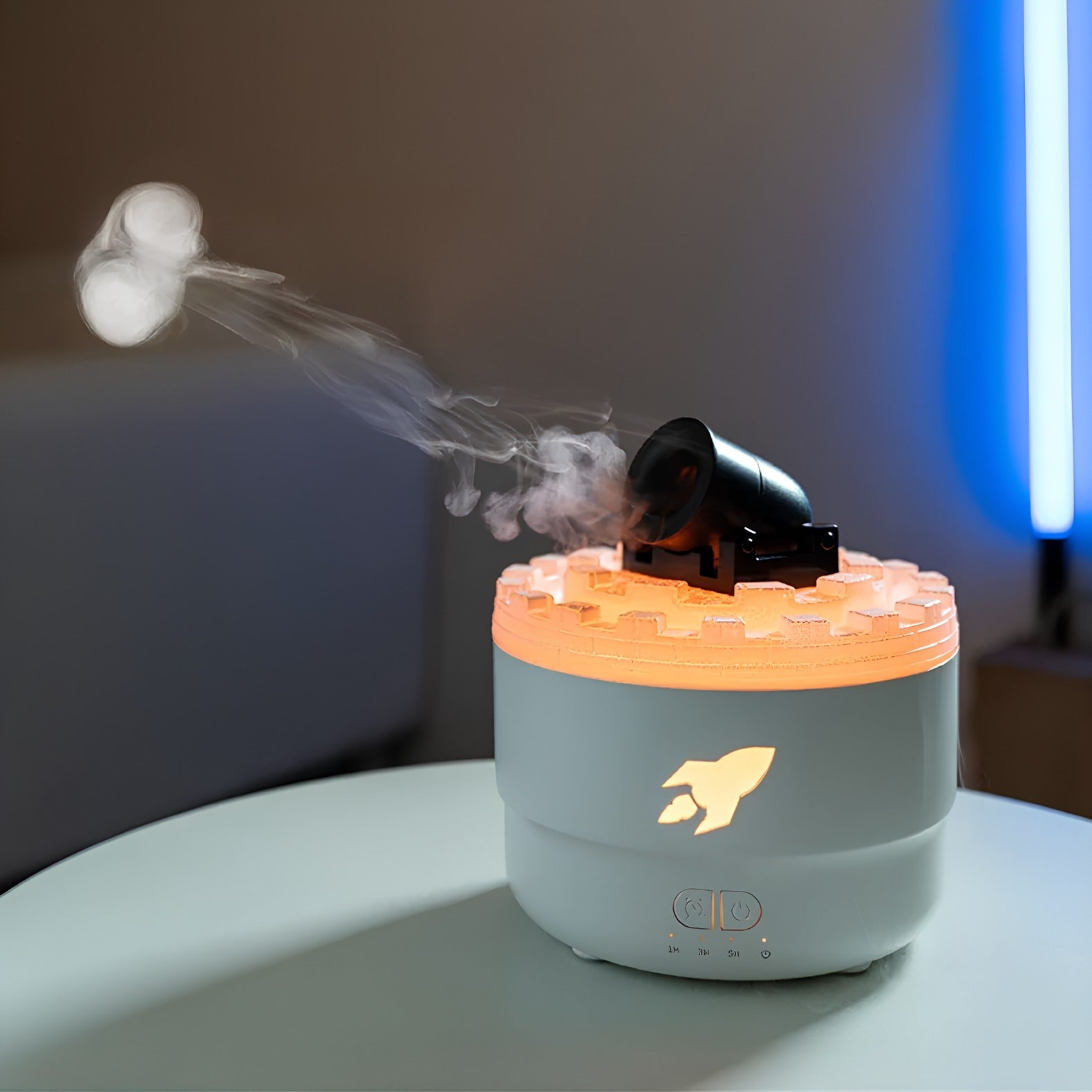 USB Luftbefeuchter mit LED Licht – 200ml, leise Ultraschall, Aroma & Timerfunktion