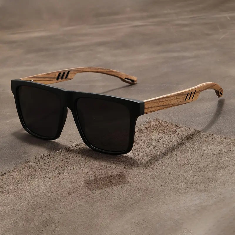 Sonnenbrille Unisex – Holzrahmen – UV400 Schutz – Ideal für Sommer & Freizeit