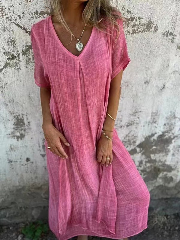 Kleid Frühling zeitlos elegant Baumwolle Freizeitkleid