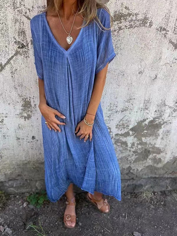 Kleid Frühling zeitlos elegant Baumwolle Freizeitkleid