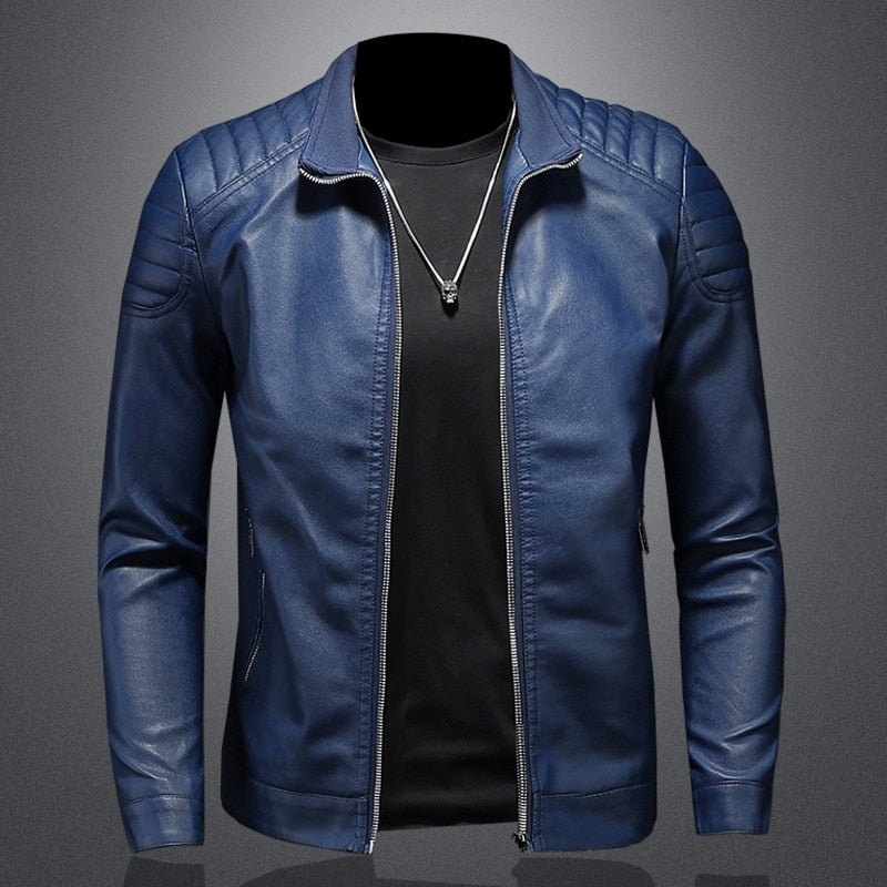 Herren Lederjacke - Stilvoll Freizeitjacke Herbst & Winterjacke