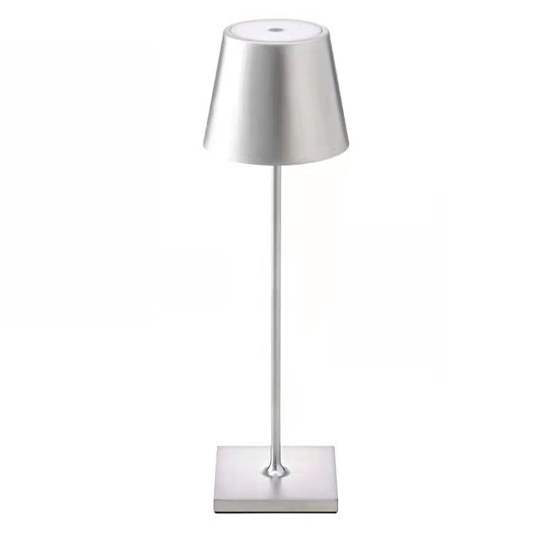 LED Tischlampe kabellos – Aluminium dimmbar mit Touch & Akku bis 28h